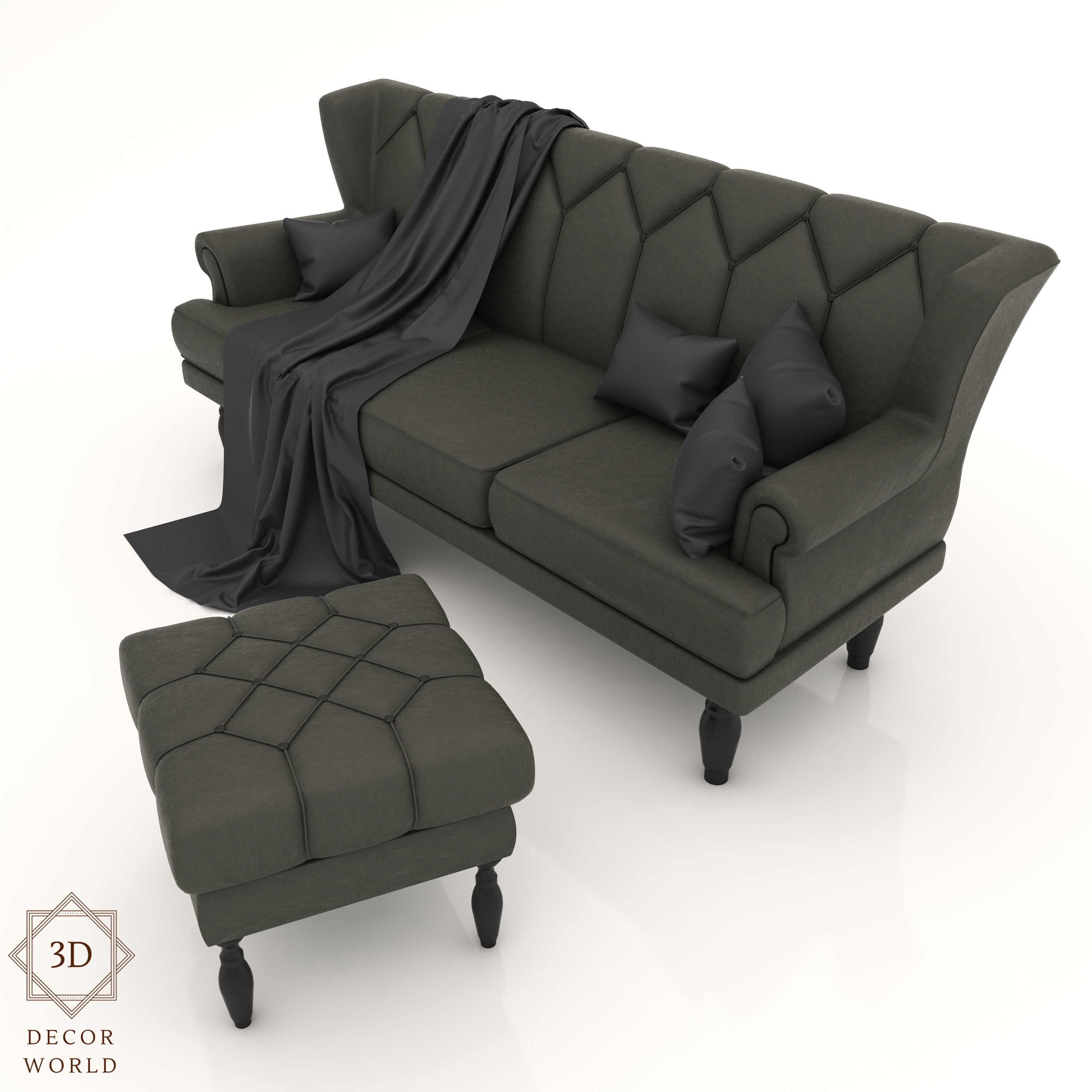 Interior Sofa 31 - For CNC and Interior 3D model_3