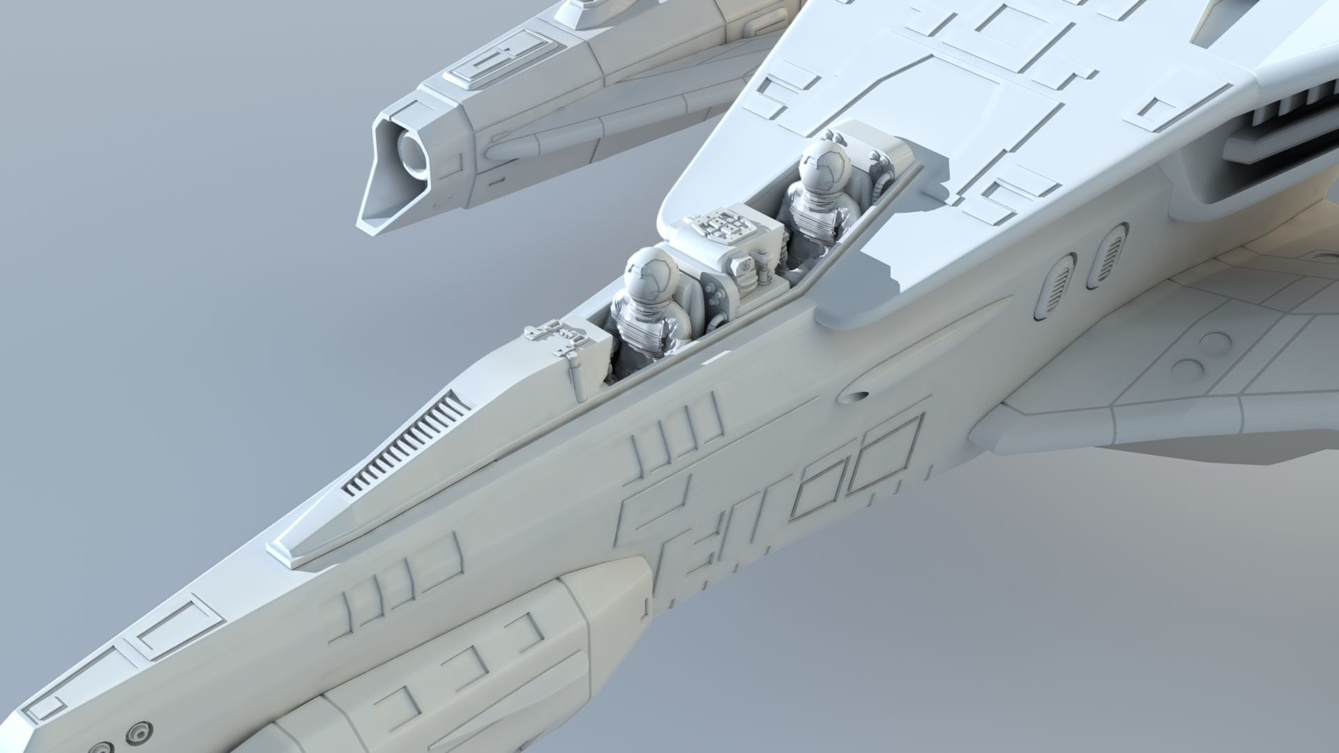 babylon 5 Thunderbolt 3D STL file 1 48th scale 3D print model_3
