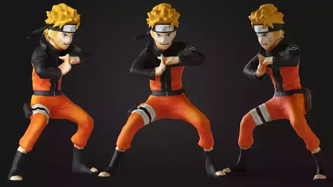 Naruto person Free low-poly 3D model
