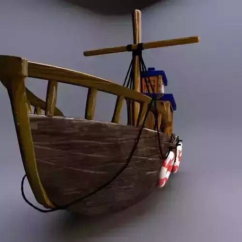 pirate ship Low-poly 3D model
