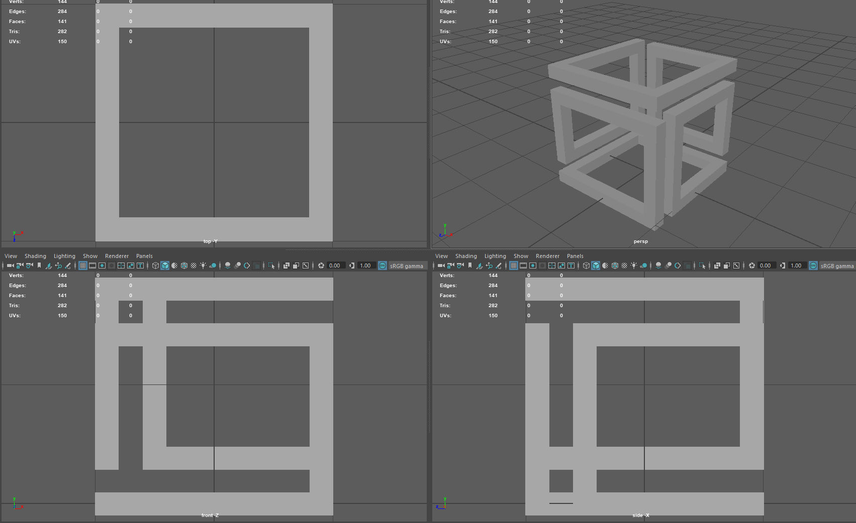 Infinity cube 3D print model_5