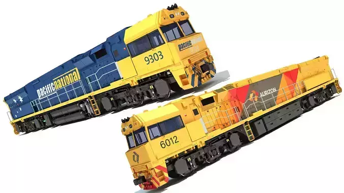  Australian Electric Locomotive Trains 3D Model Collection
