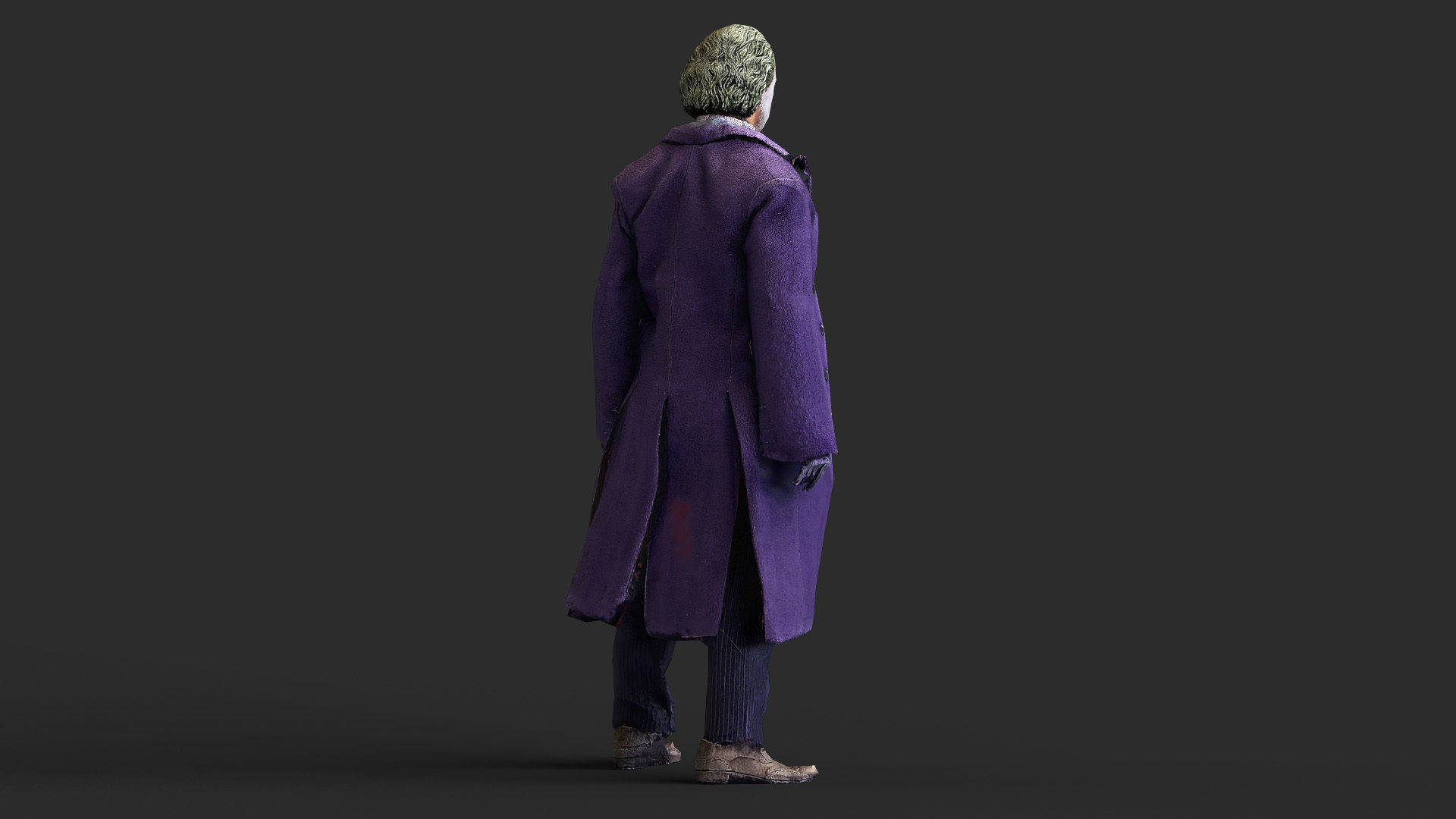 Joker Figure Low-poly 3D model_8