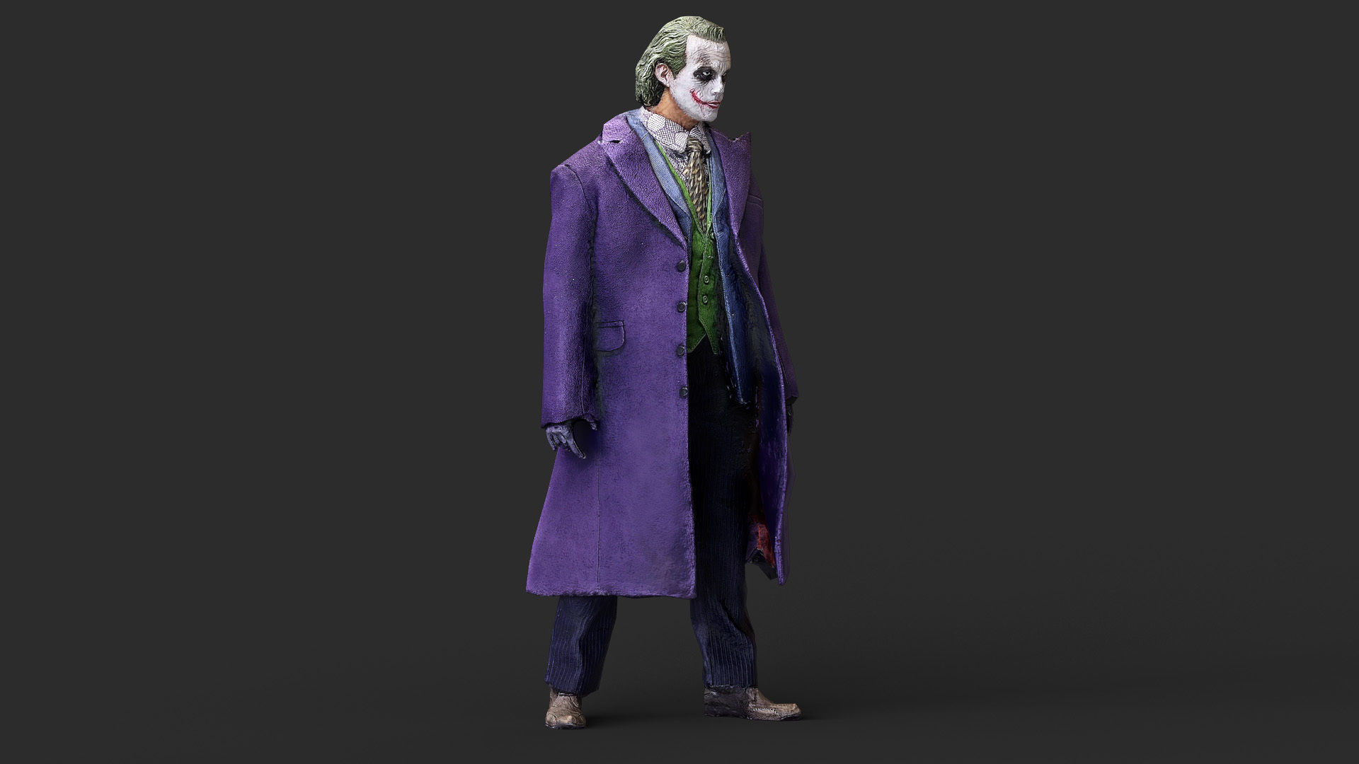 Joker Figure Low-poly 3D model_5