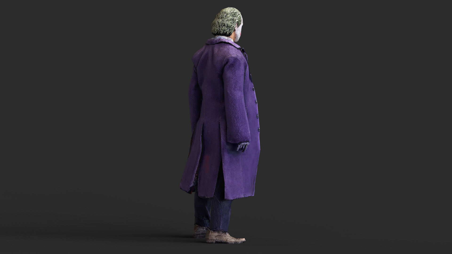 Joker Figure Low-poly 3D model_9