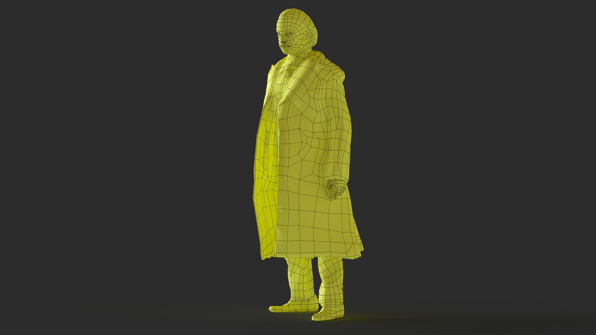 Joker Figure Low-poly 3D model_36