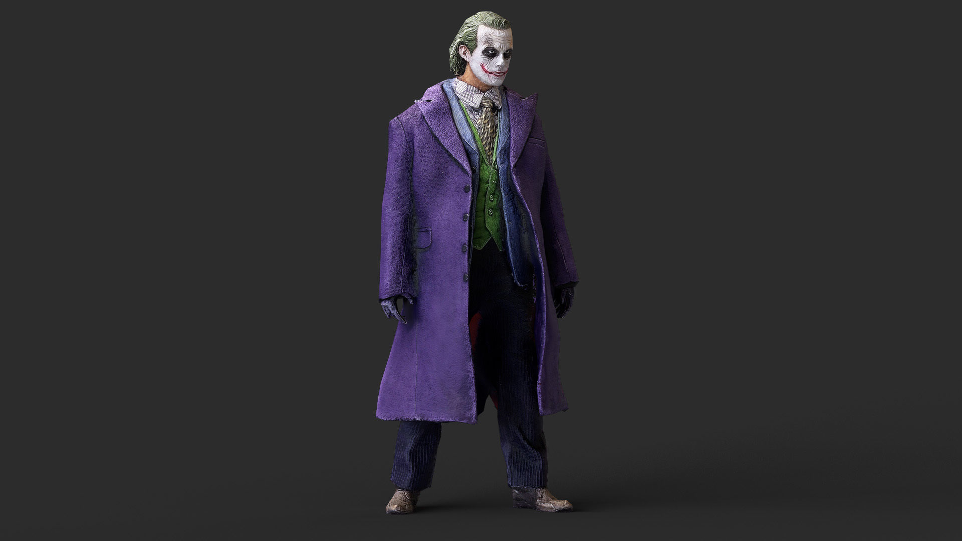 Joker Figure Low-poly 3D model_16