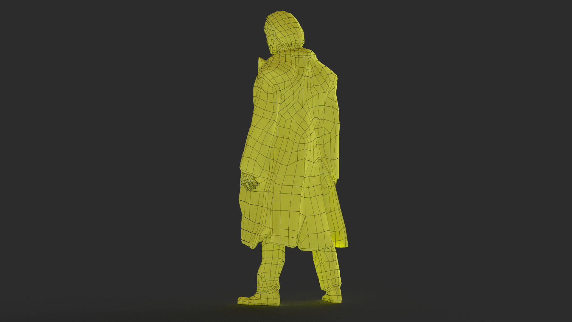 Joker Figure Low-poly 3D model_39