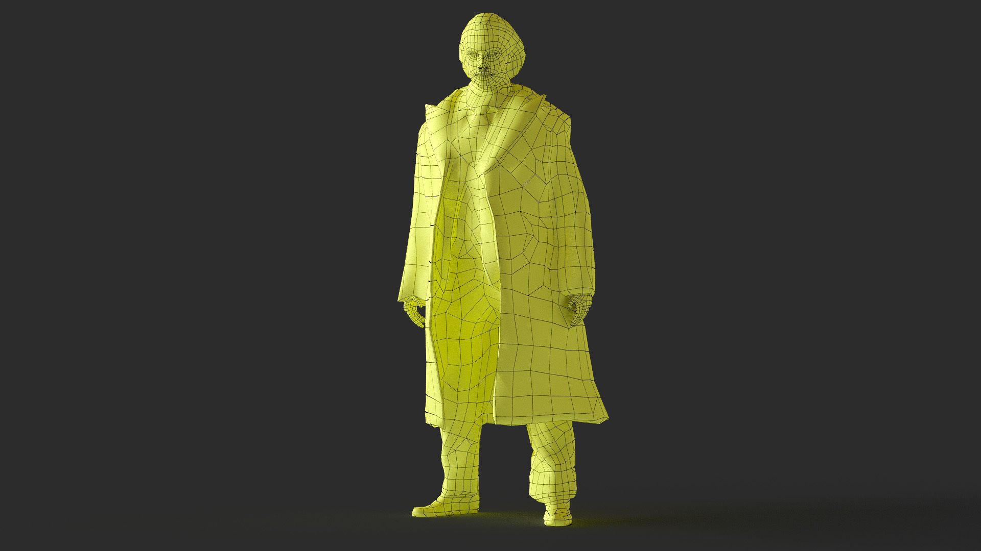 Joker Figure Low-poly 3D model_35