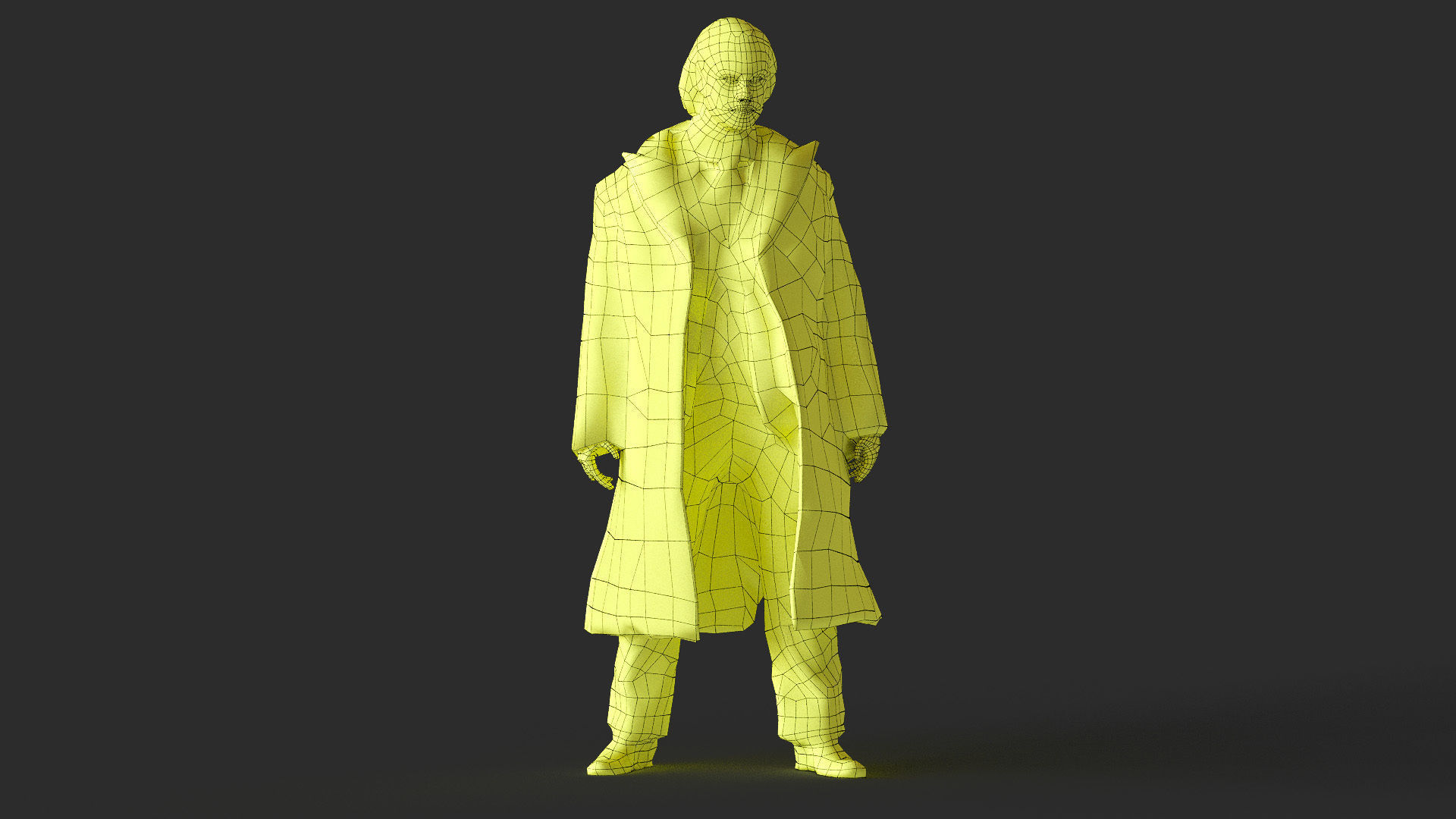 Joker Figure Low-poly 3D model_34