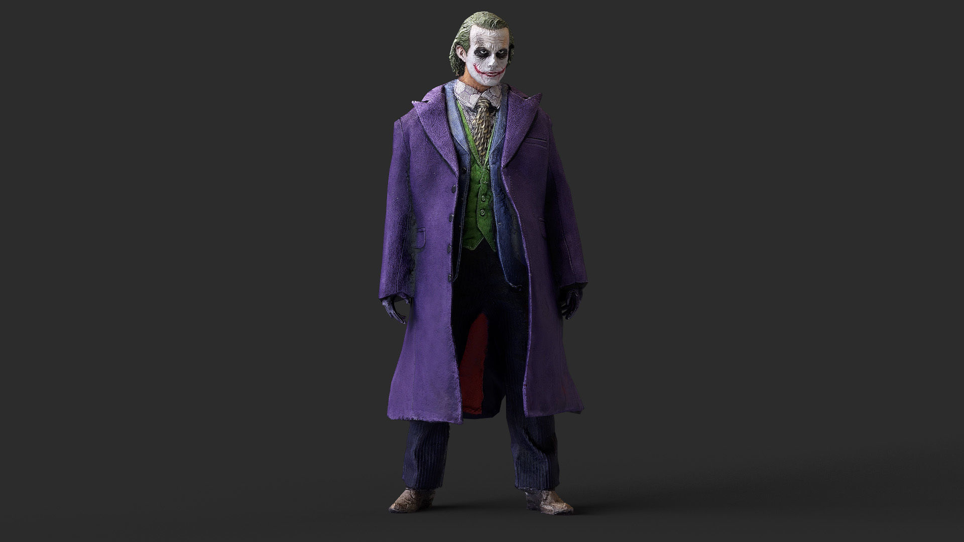 Joker Figure Low-poly 3D model_4