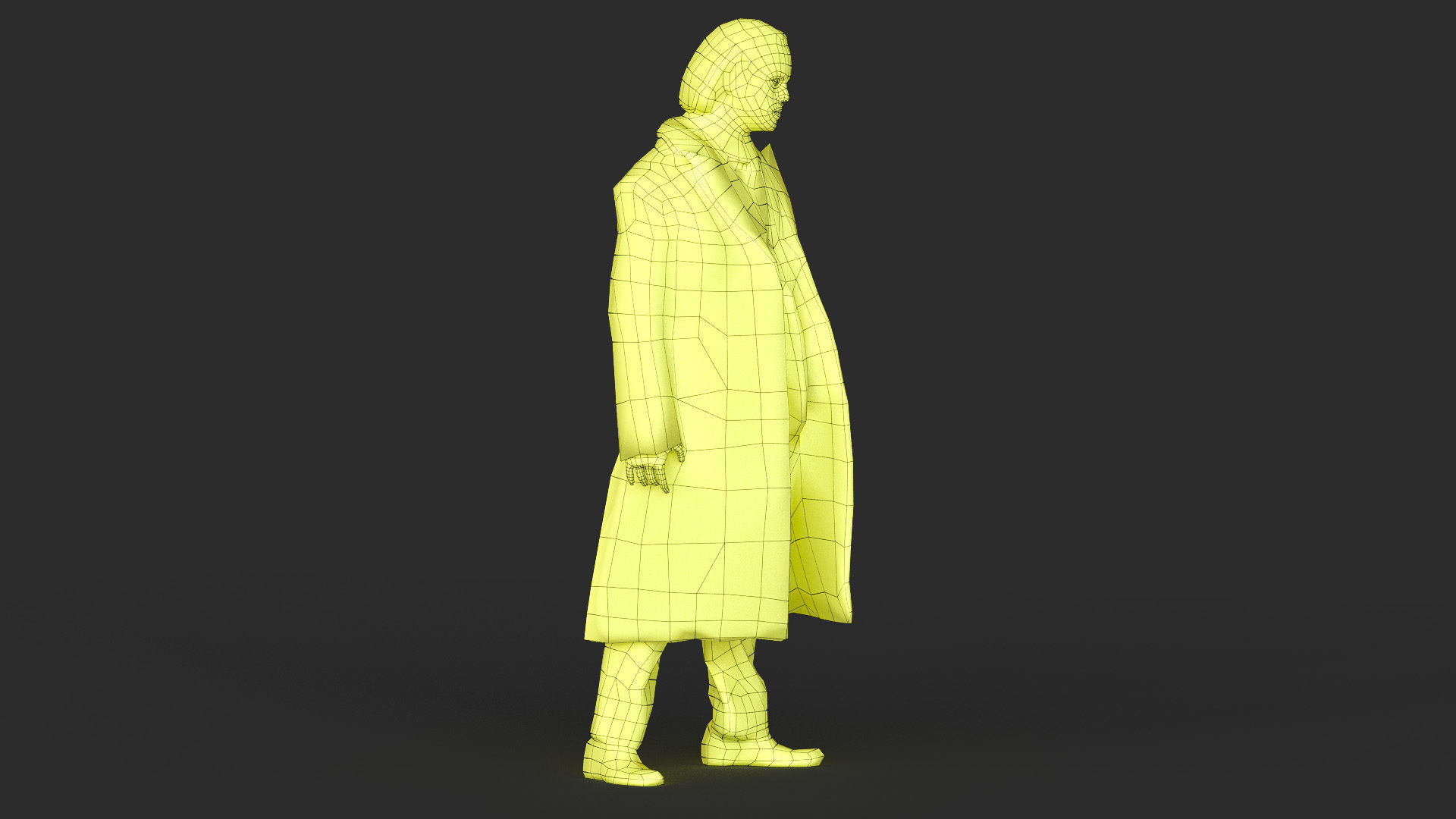 Joker Figure Low-poly 3D model_33