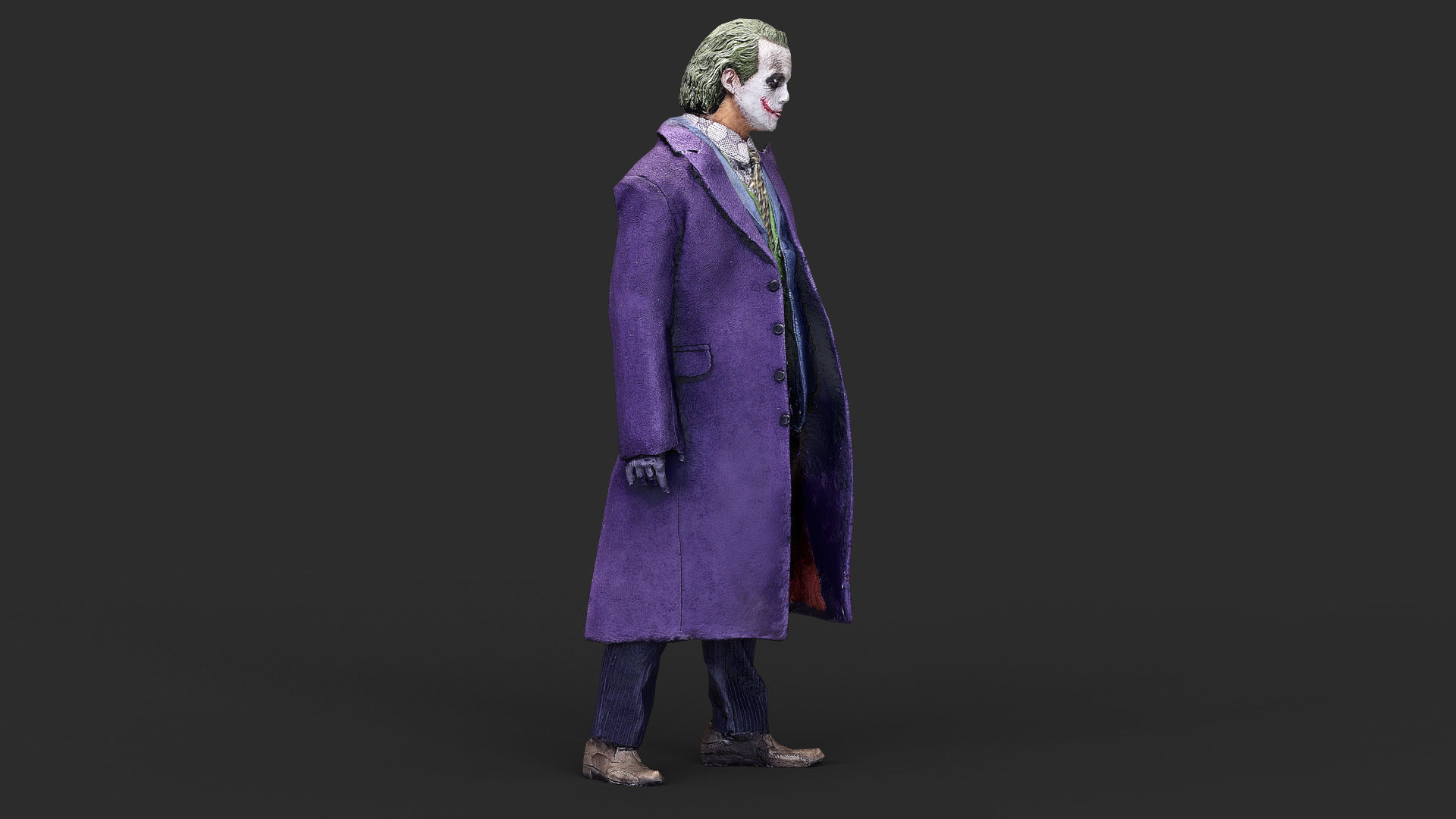 Joker Figure Low-poly 3D model_14