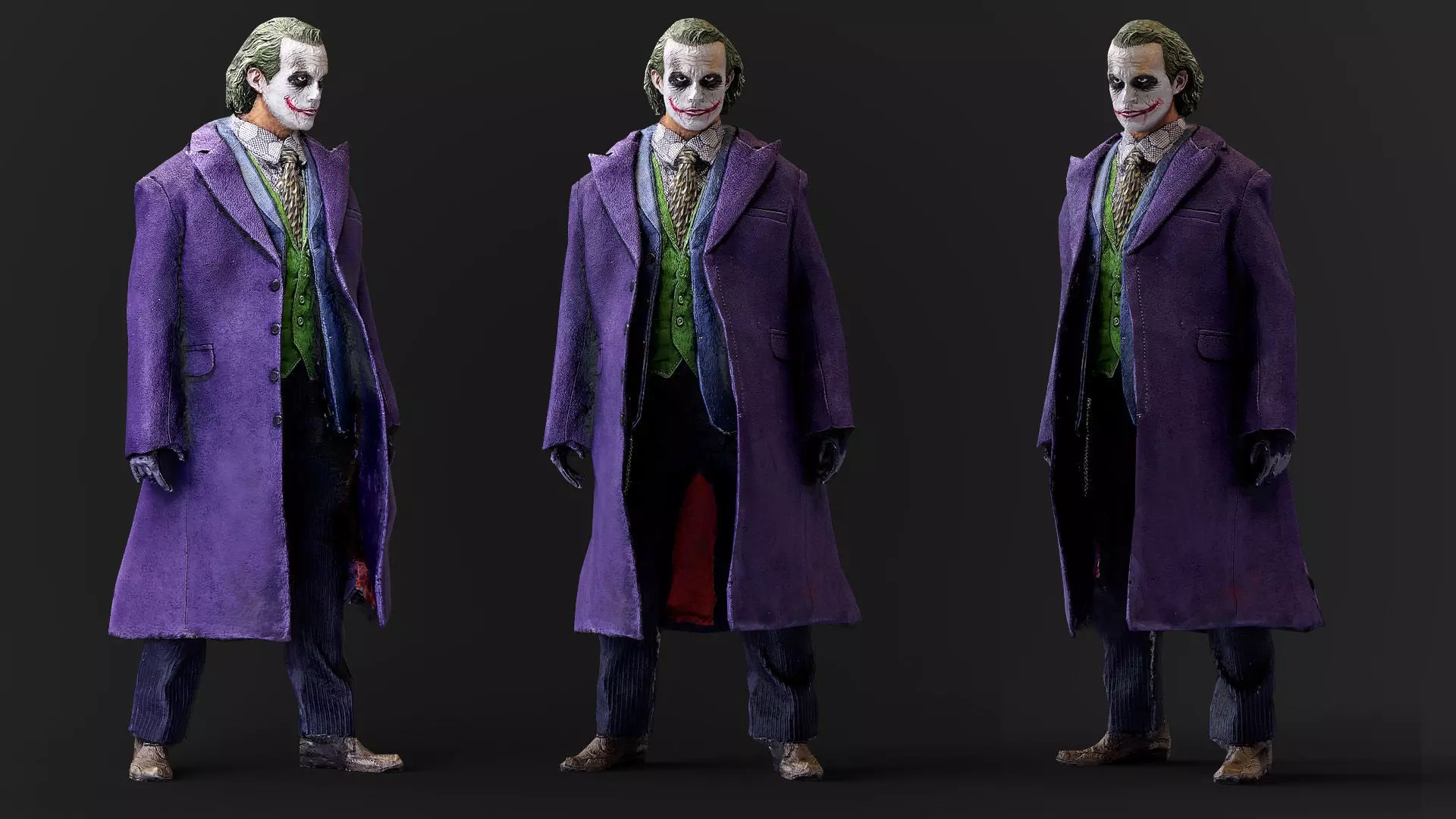 Joker Figure Low-poly 3D model_0