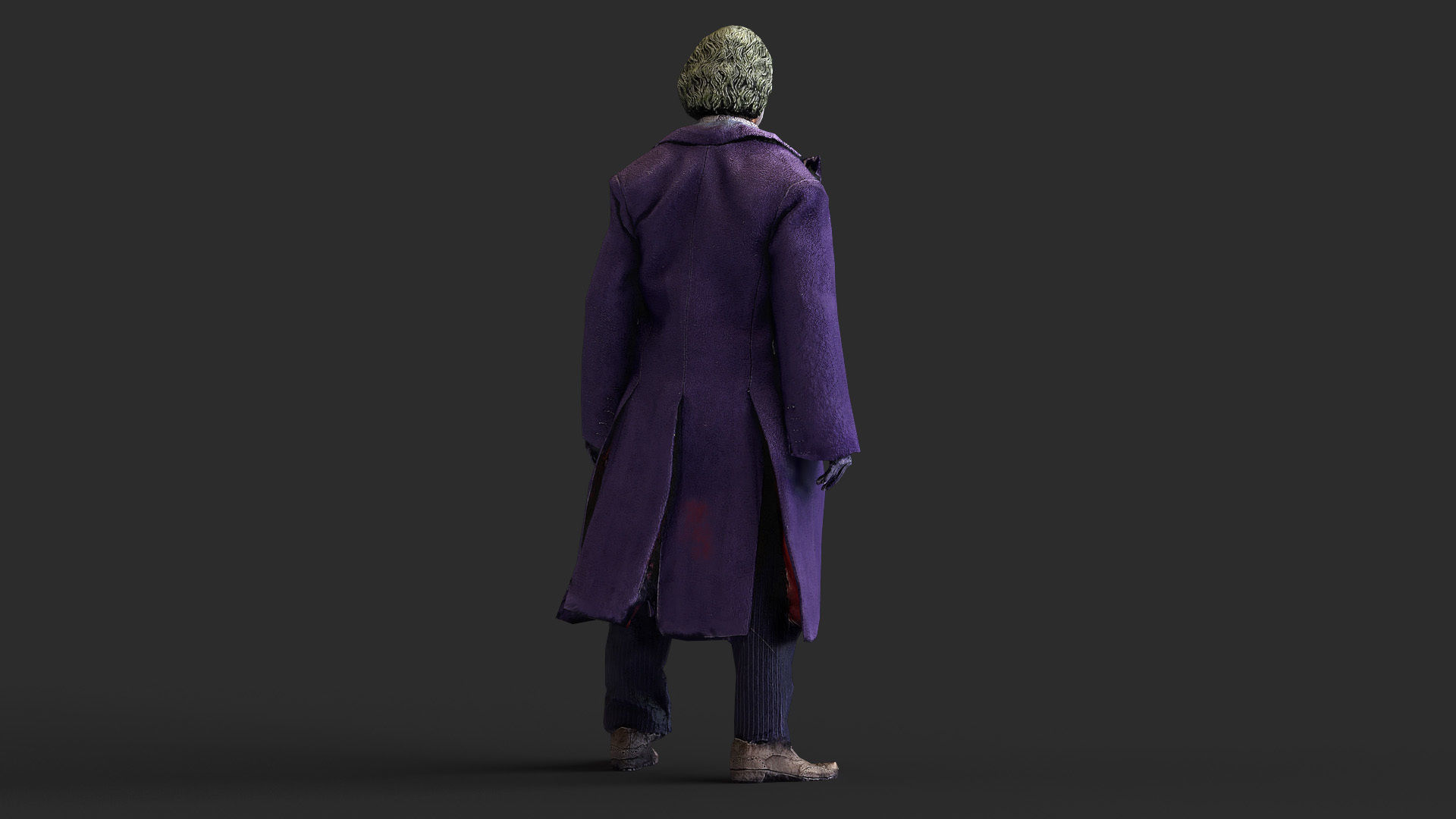 Joker Figure Low-poly 3D model_7