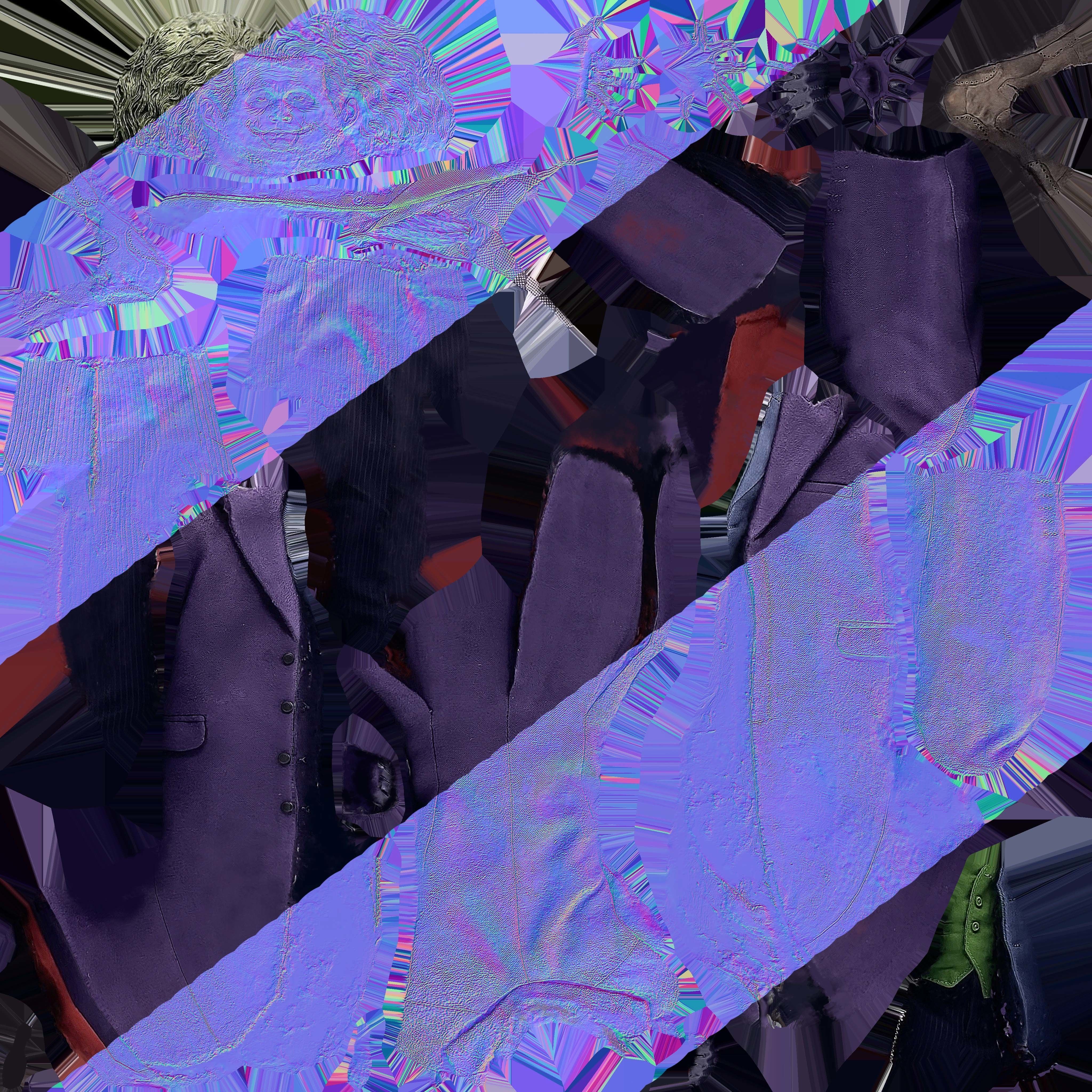 Joker Figure Low-poly 3D model_1