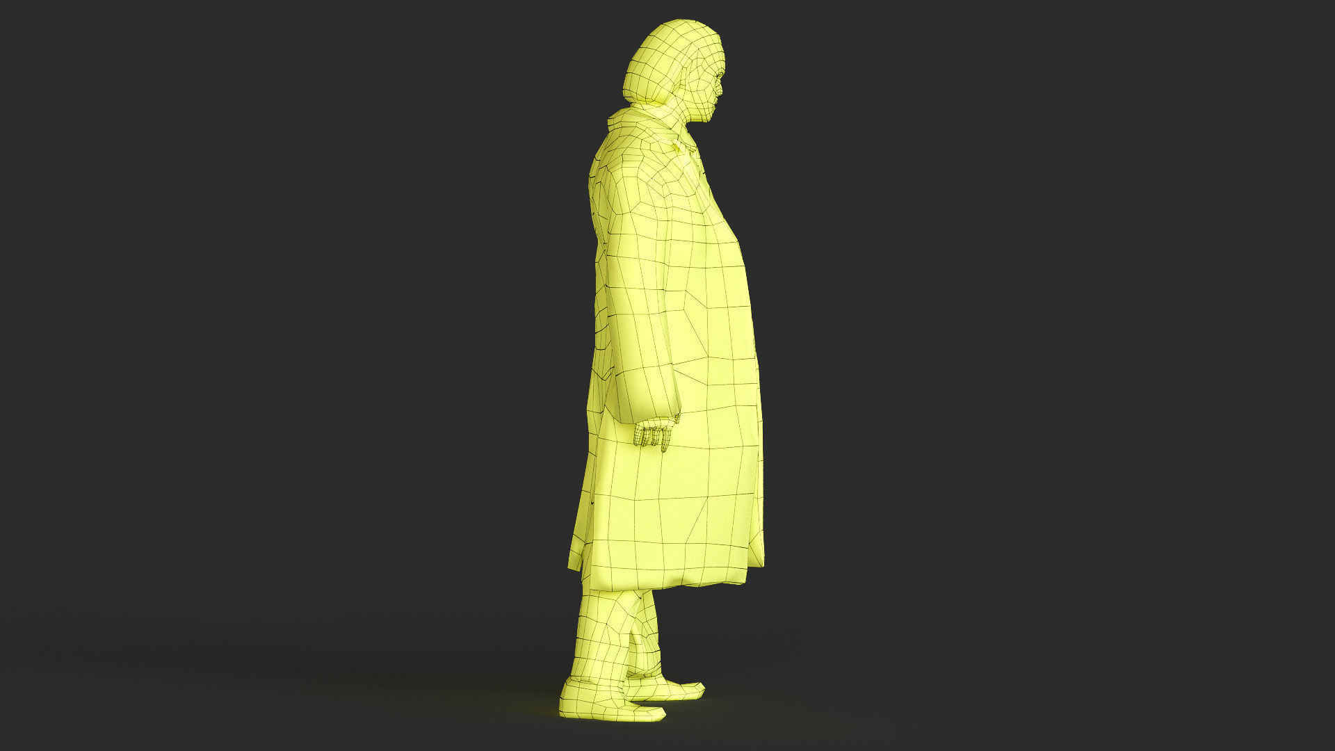 Joker Figure Low-poly 3D model_32
