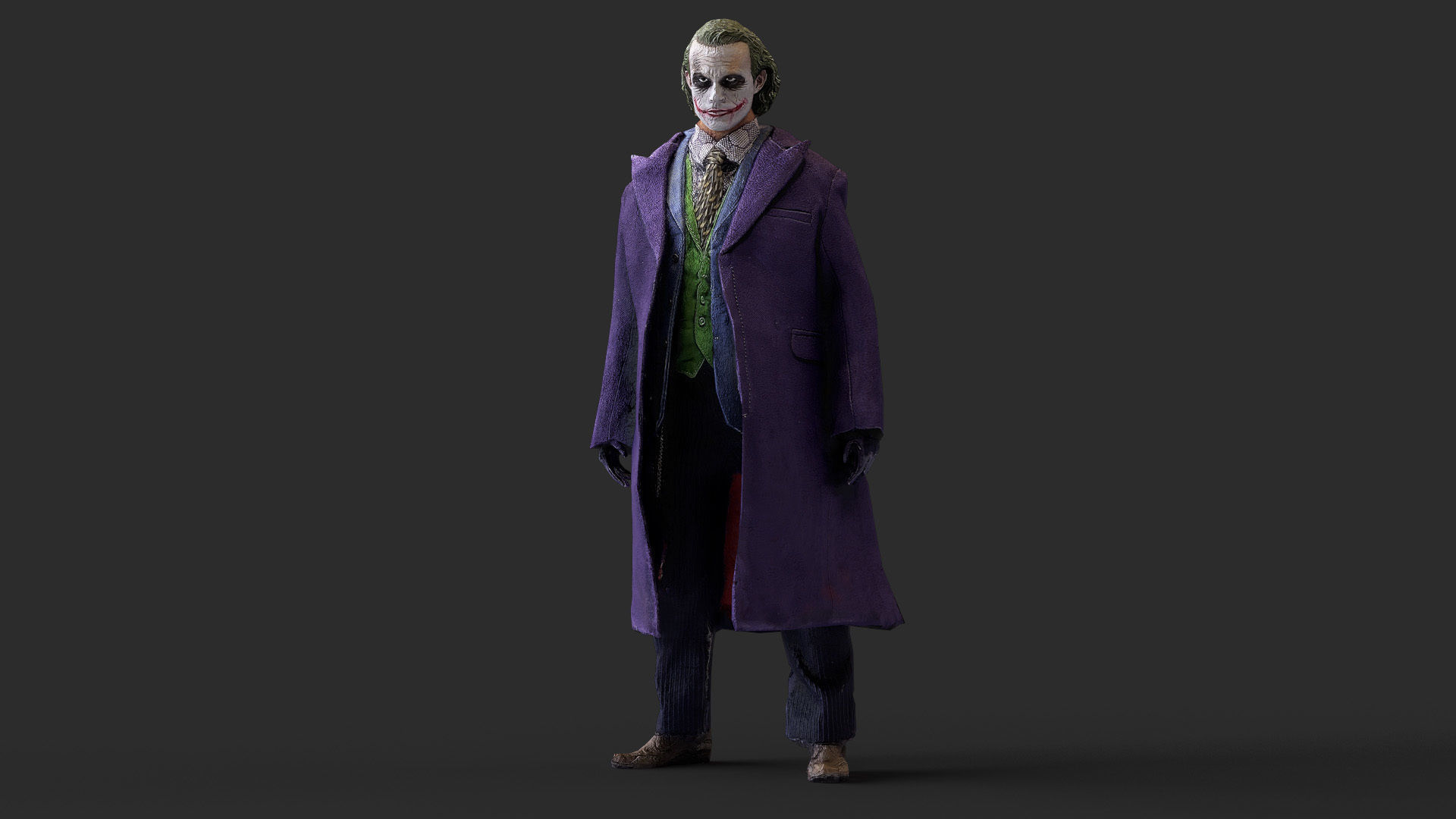 Joker Figure Low-poly 3D model_17