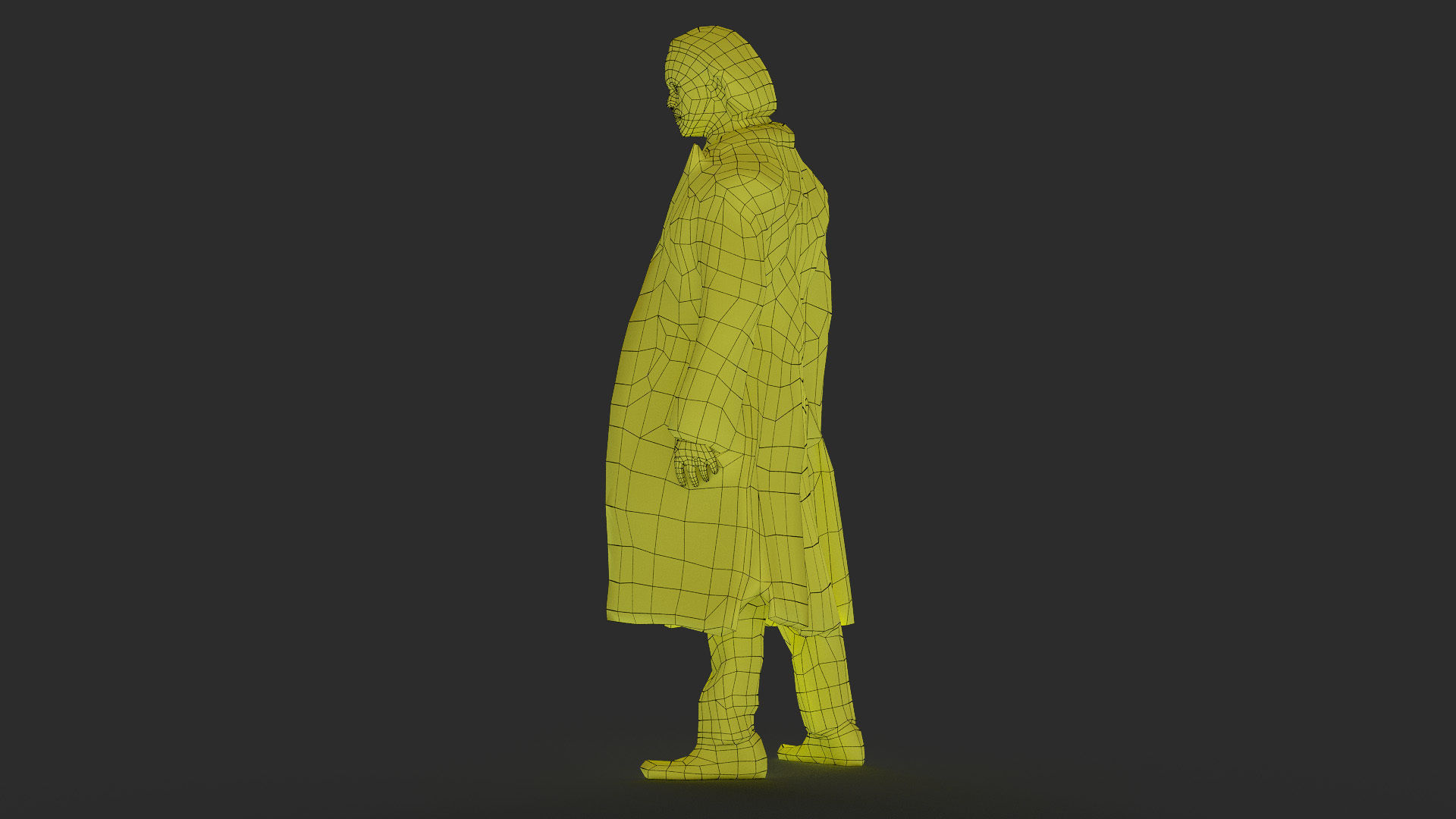 Joker Figure Low-poly 3D model_38