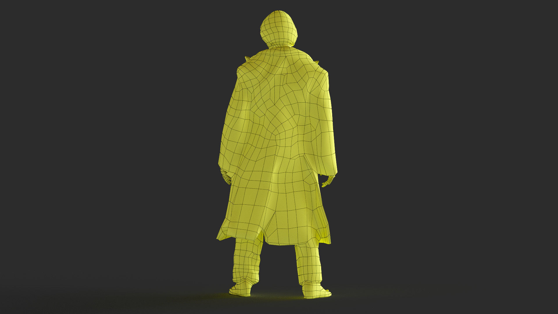 Joker Figure Low-poly 3D model_29