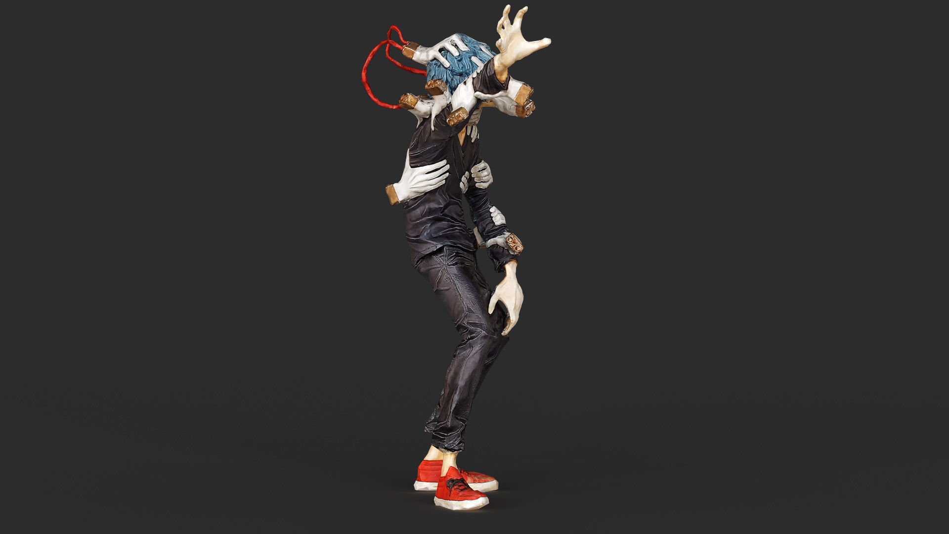 Tomura Shigaraki My Hero Academia Low-poly 3D model_15