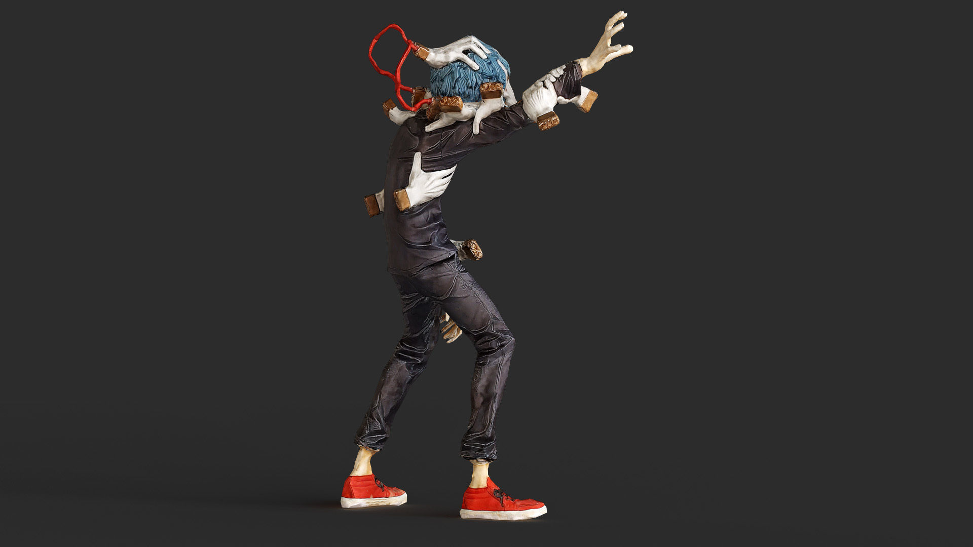 Tomura Shigaraki My Hero Academia Low-poly 3D model_11