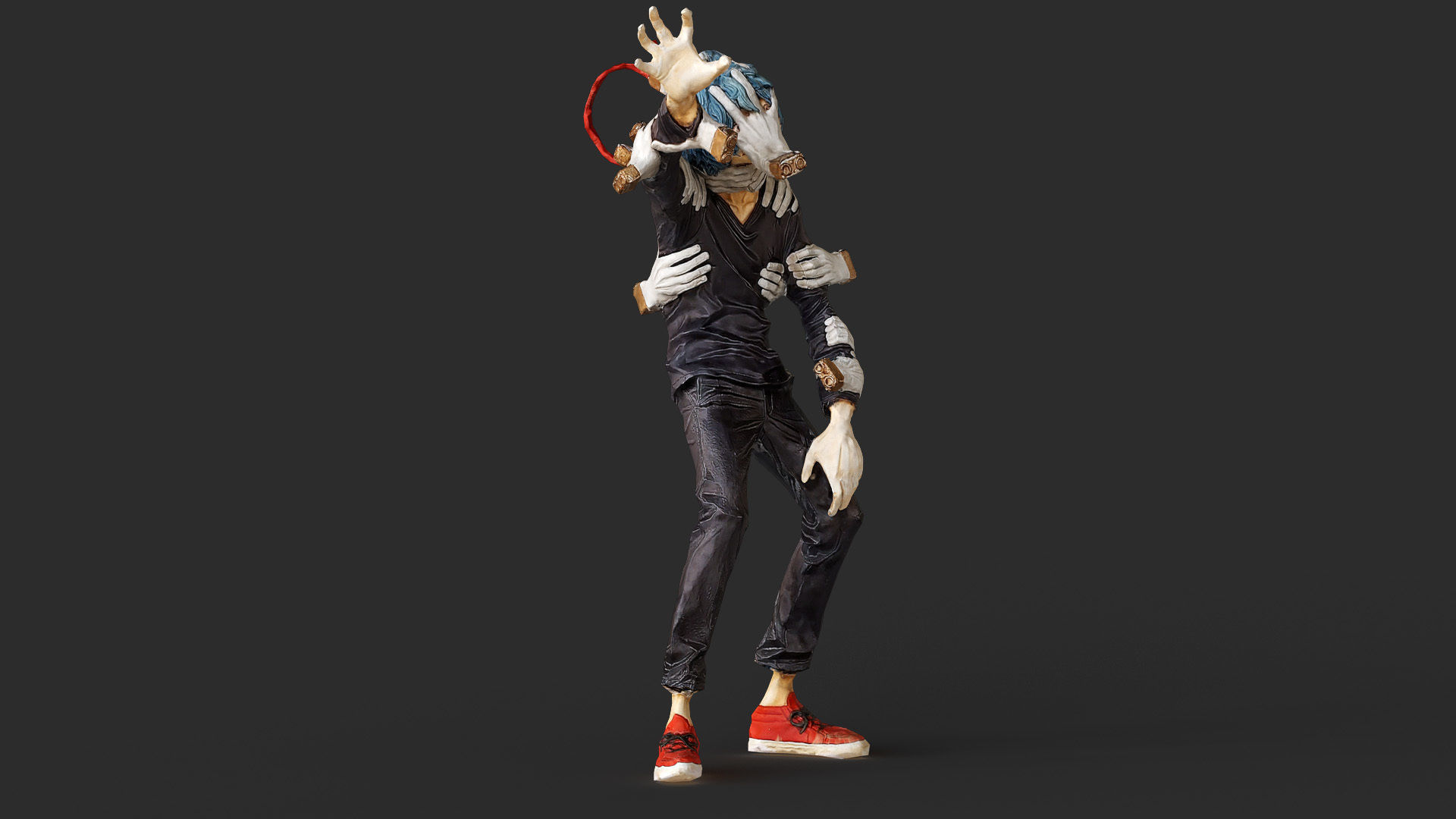 Tomura Shigaraki My Hero Academia Low-poly 3D model_2