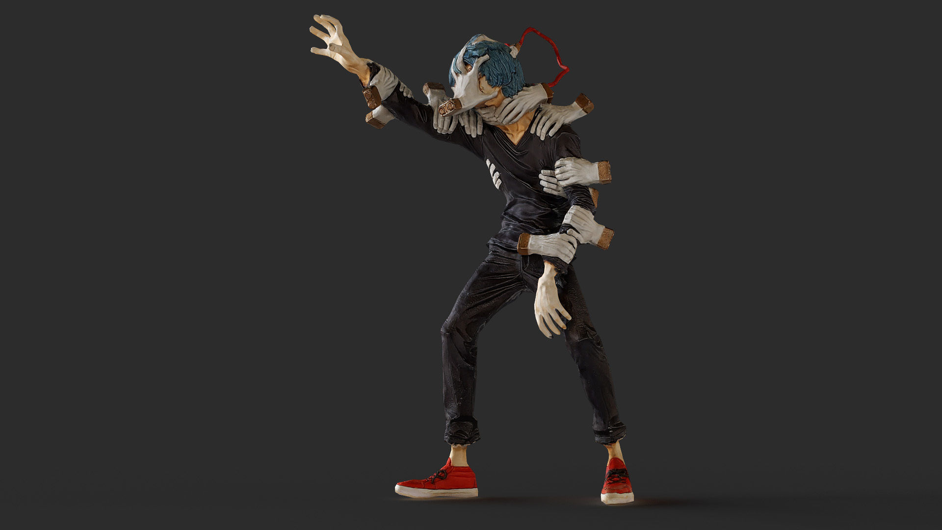 Tomura Shigaraki My Hero Academia Low-poly 3D model_19