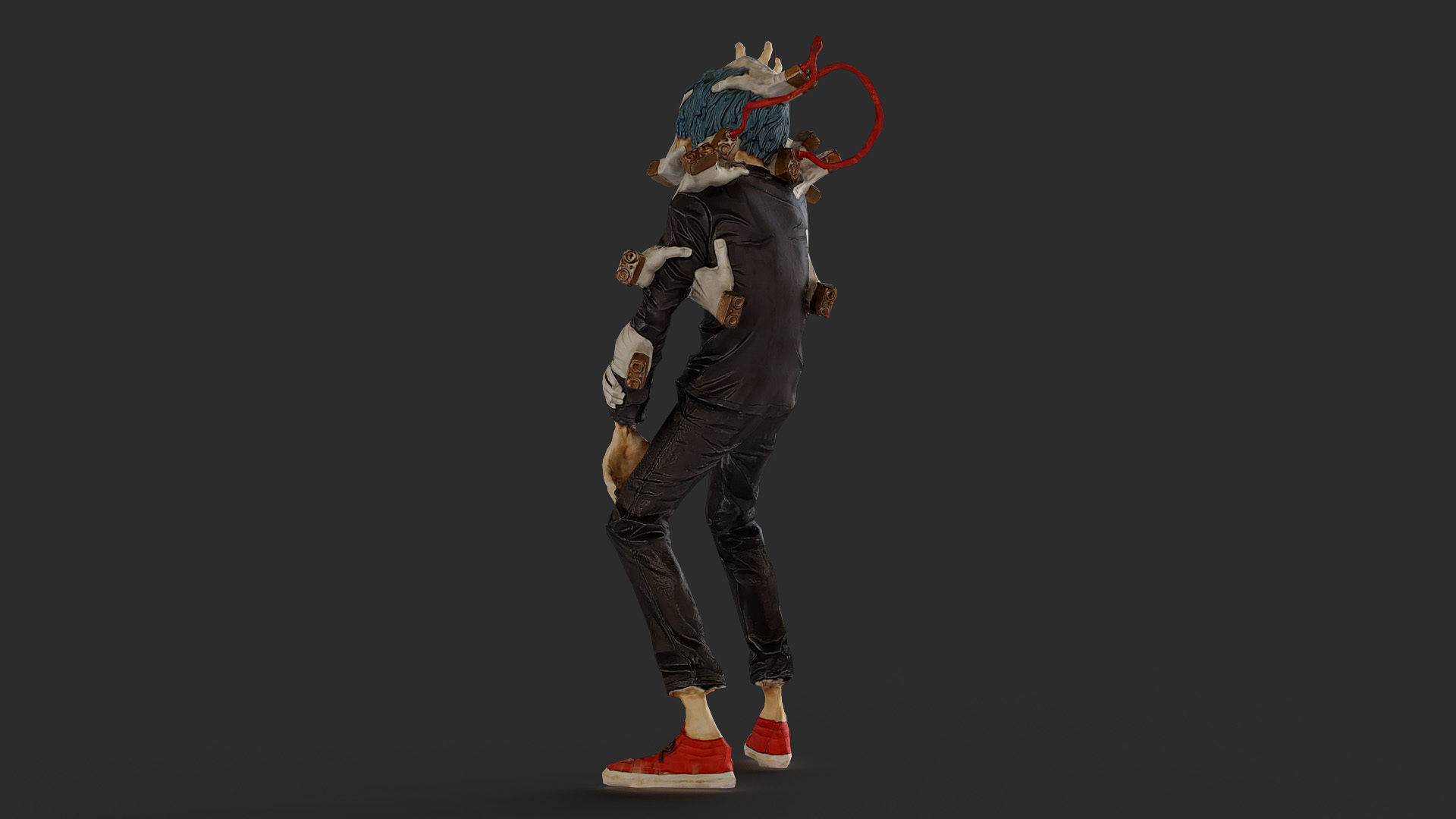 Tomura Shigaraki My Hero Academia Low-poly 3D model_26