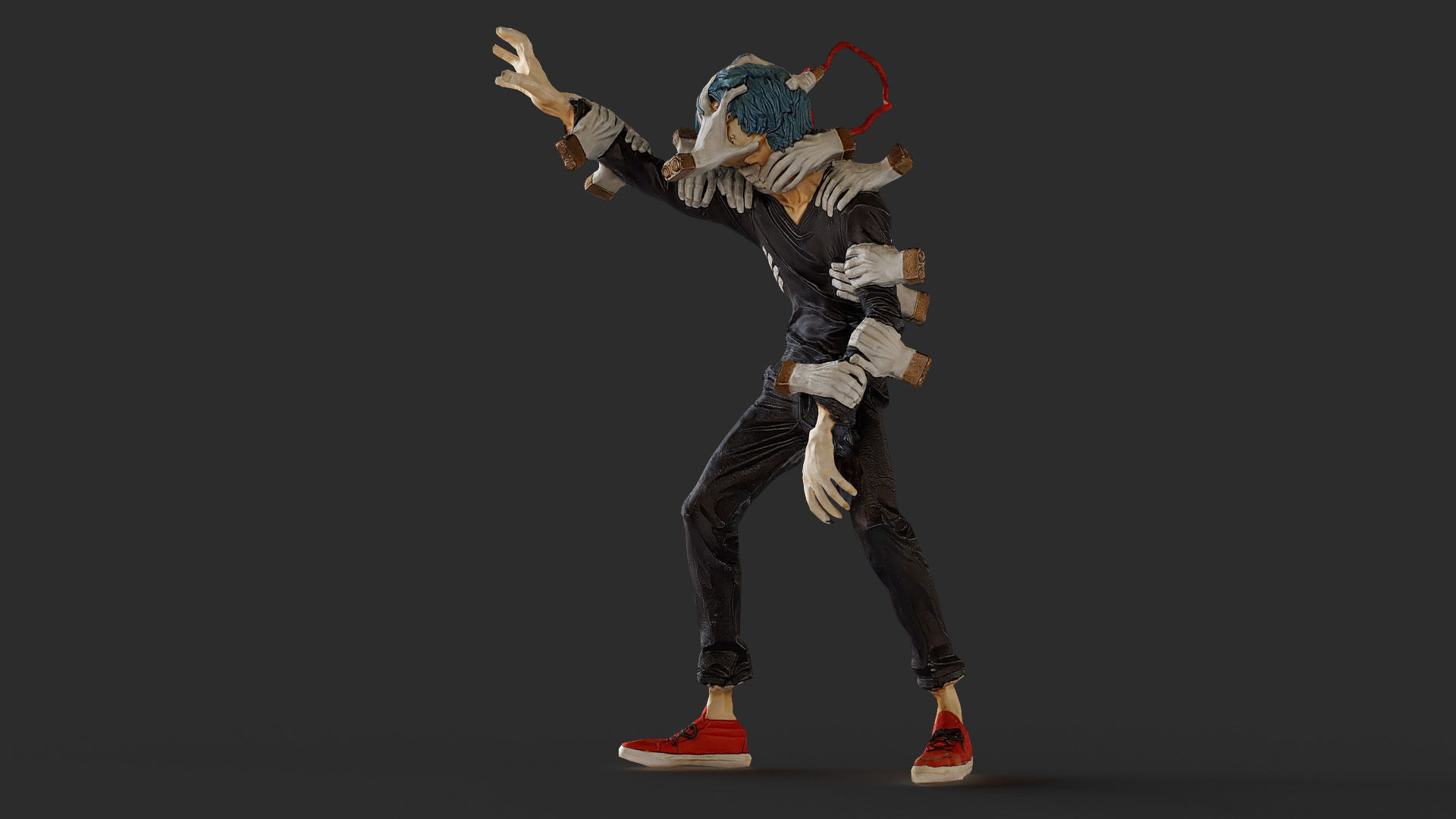 Tomura Shigaraki My Hero Academia Low-poly 3D model_20