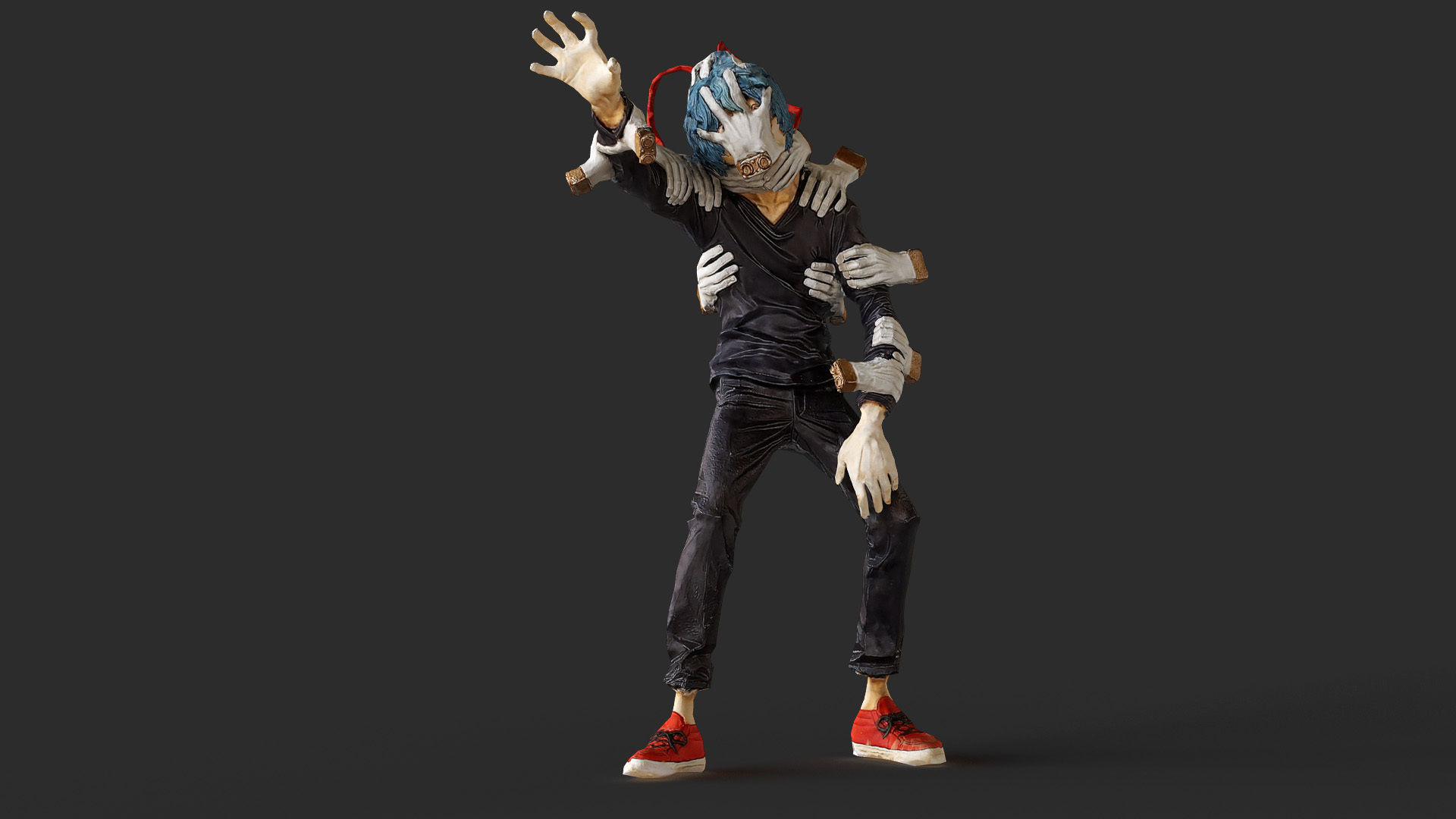 Tomura Shigaraki My Hero Academia Low-poly 3D model_5