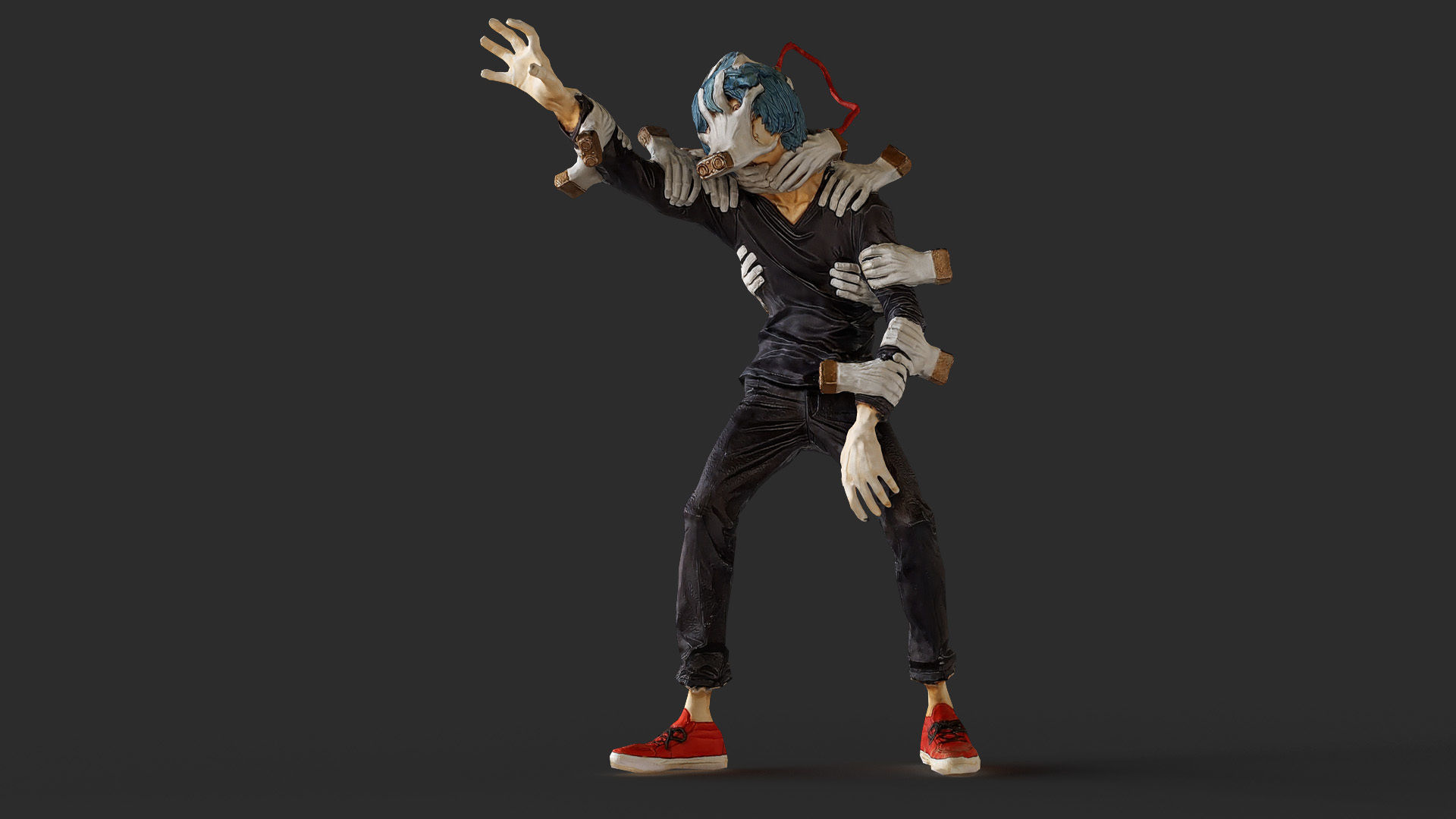 Tomura Shigaraki My Hero Academia Low-poly 3D model_18