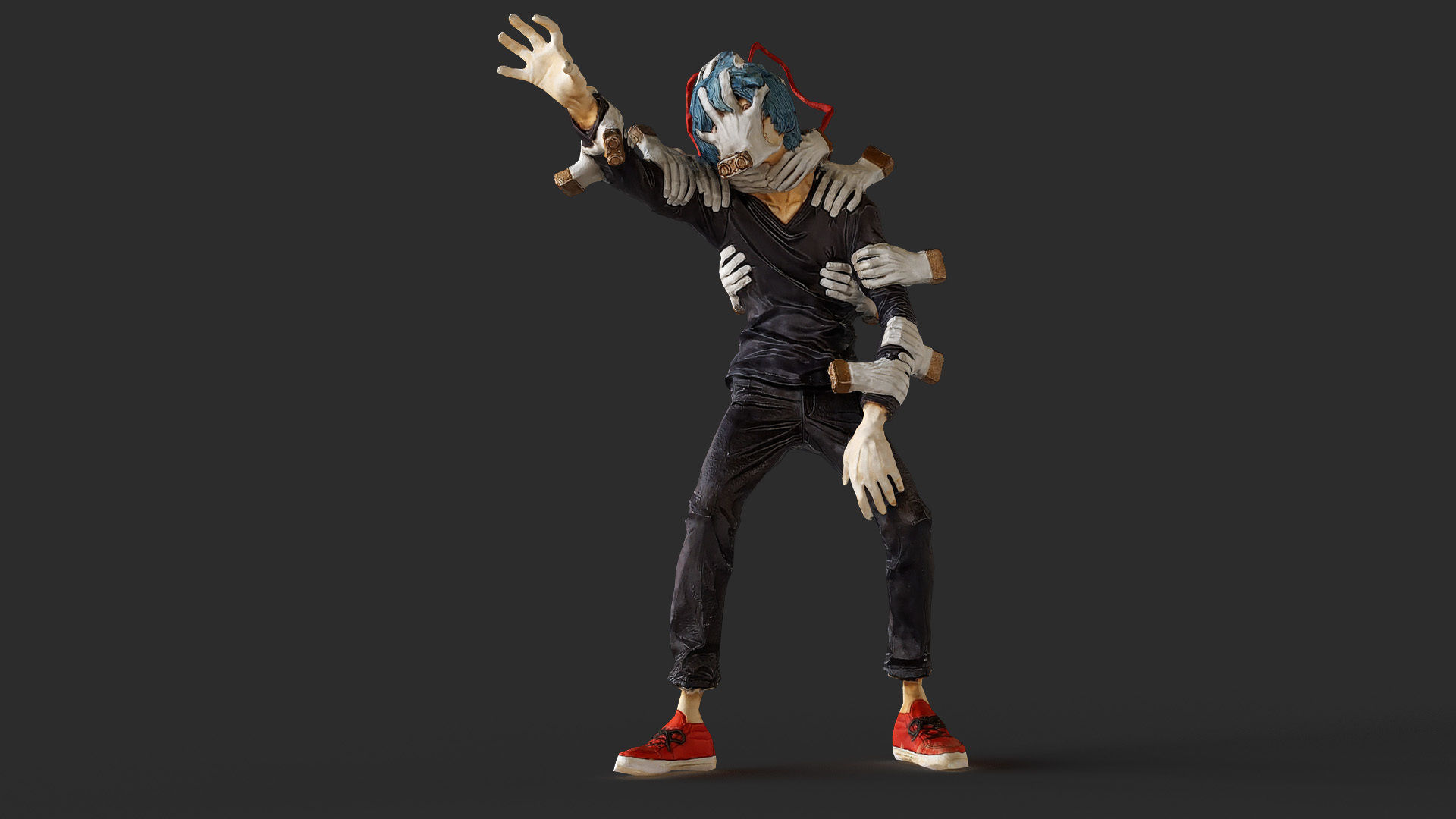 Tomura Shigaraki My Hero Academia Low-poly 3D model_3