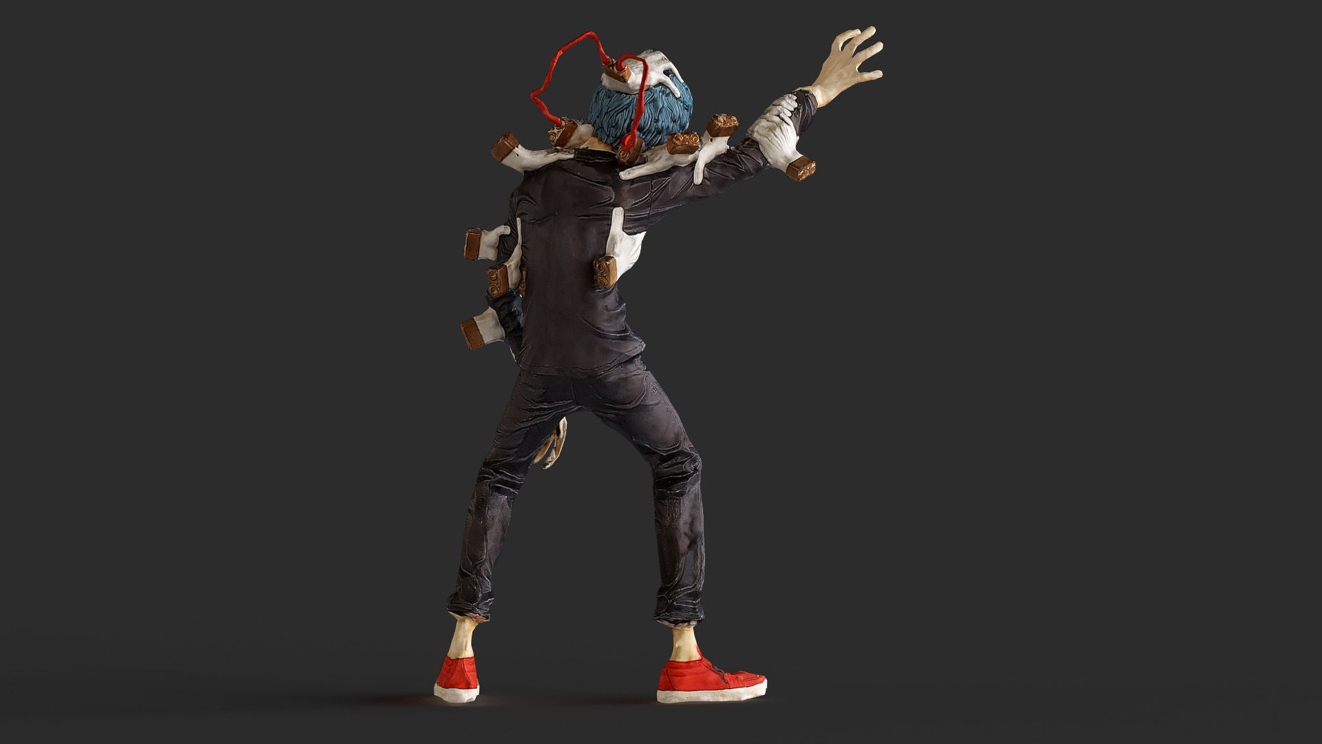 Tomura Shigaraki My Hero Academia Low-poly 3D model_7