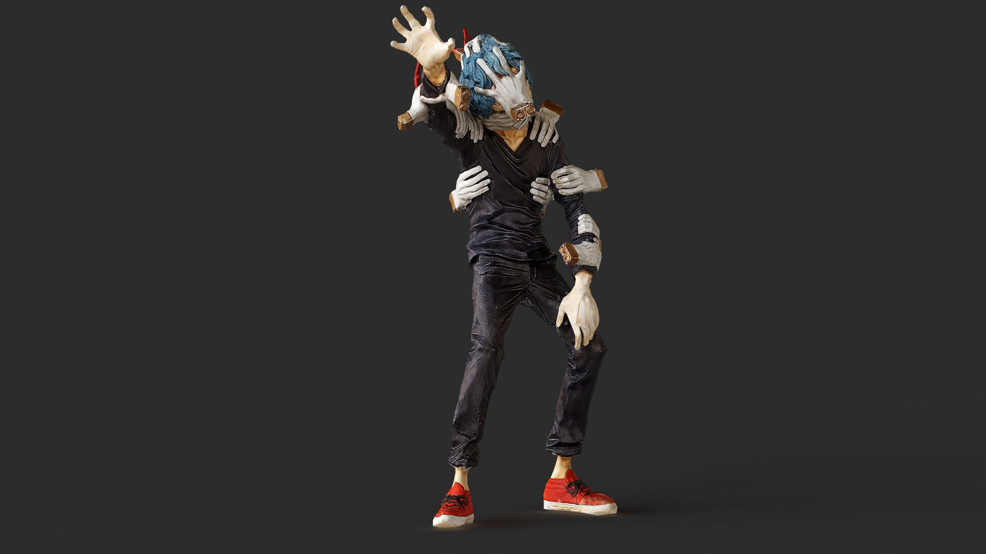 Tomura Shigaraki My Hero Academia Low-poly 3D model_17