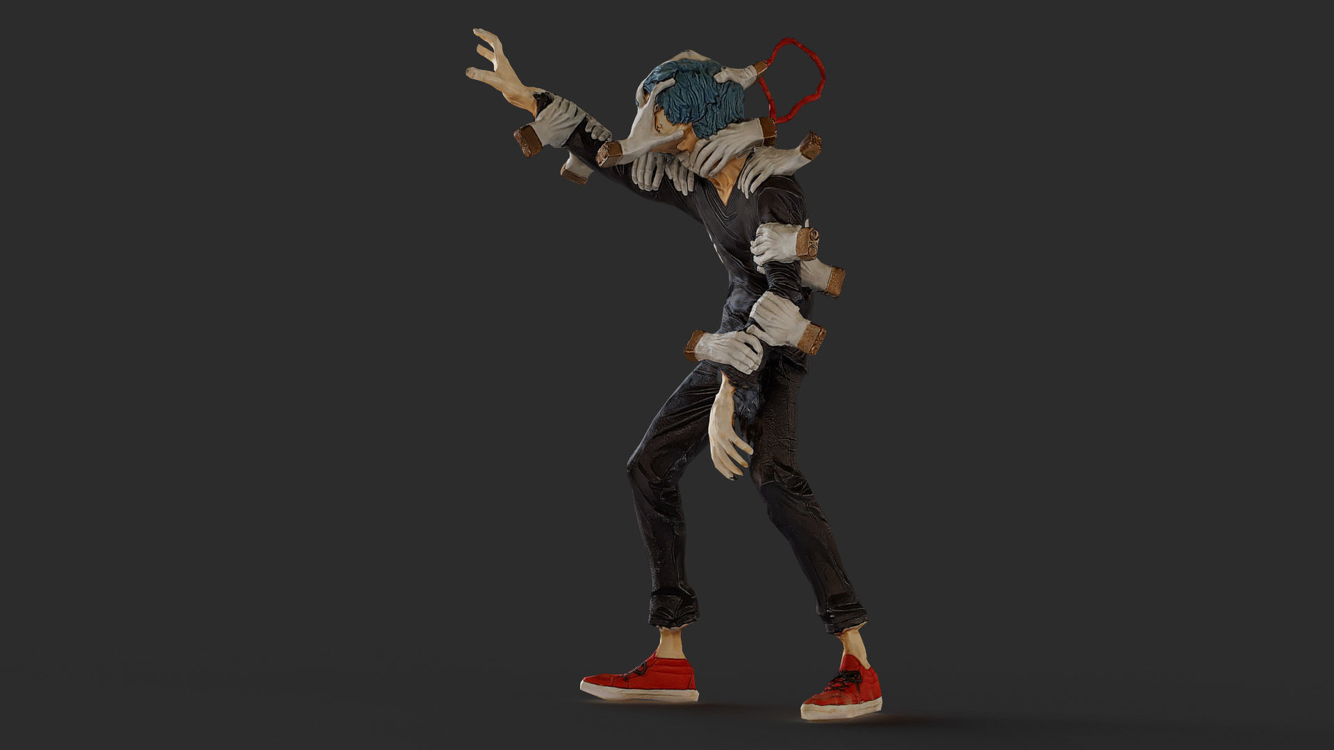 Tomura Shigaraki My Hero Academia Low-poly 3D model_21