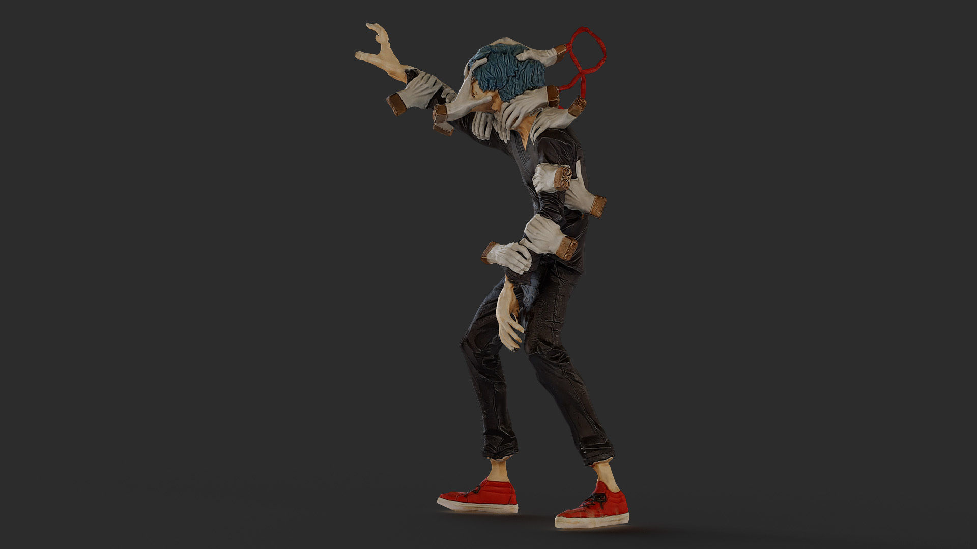 Tomura Shigaraki My Hero Academia Low-poly 3D model_22