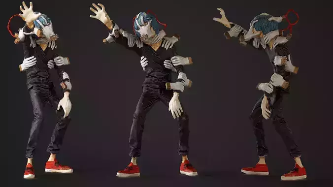 Tomura Shigaraki My Hero Academia Low-poly 3D model