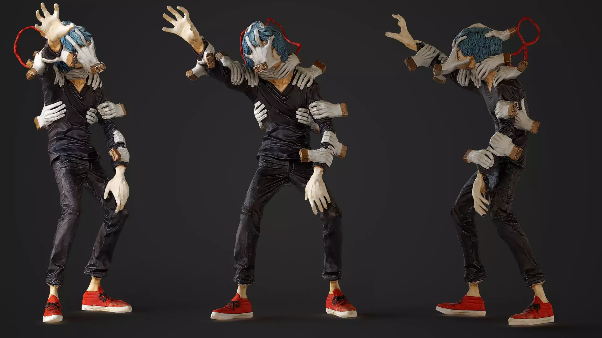 Tomura Shigaraki My Hero Academia Low-poly 3D model_0