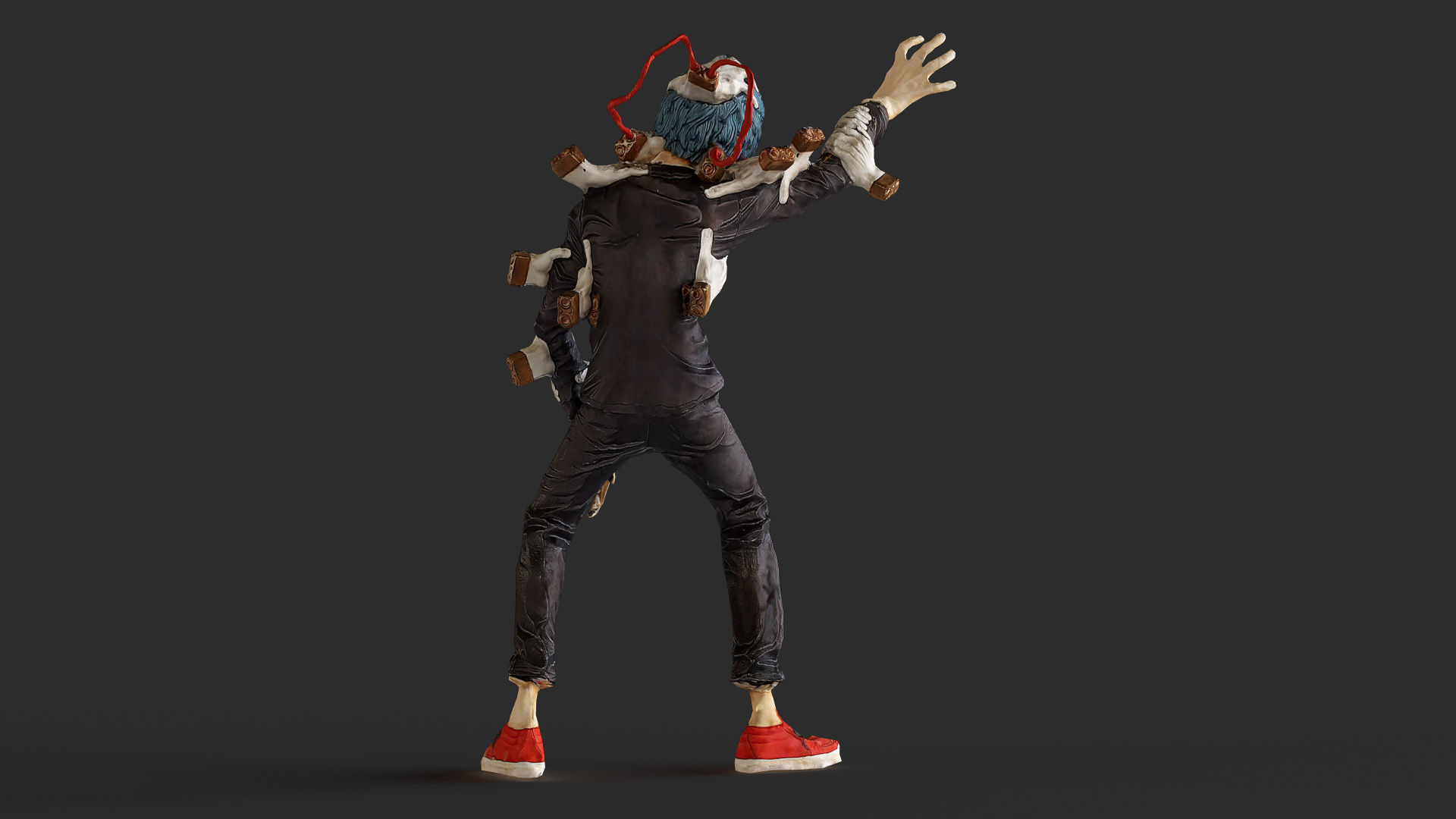 Tomura Shigaraki My Hero Academia Low-poly 3D model_6