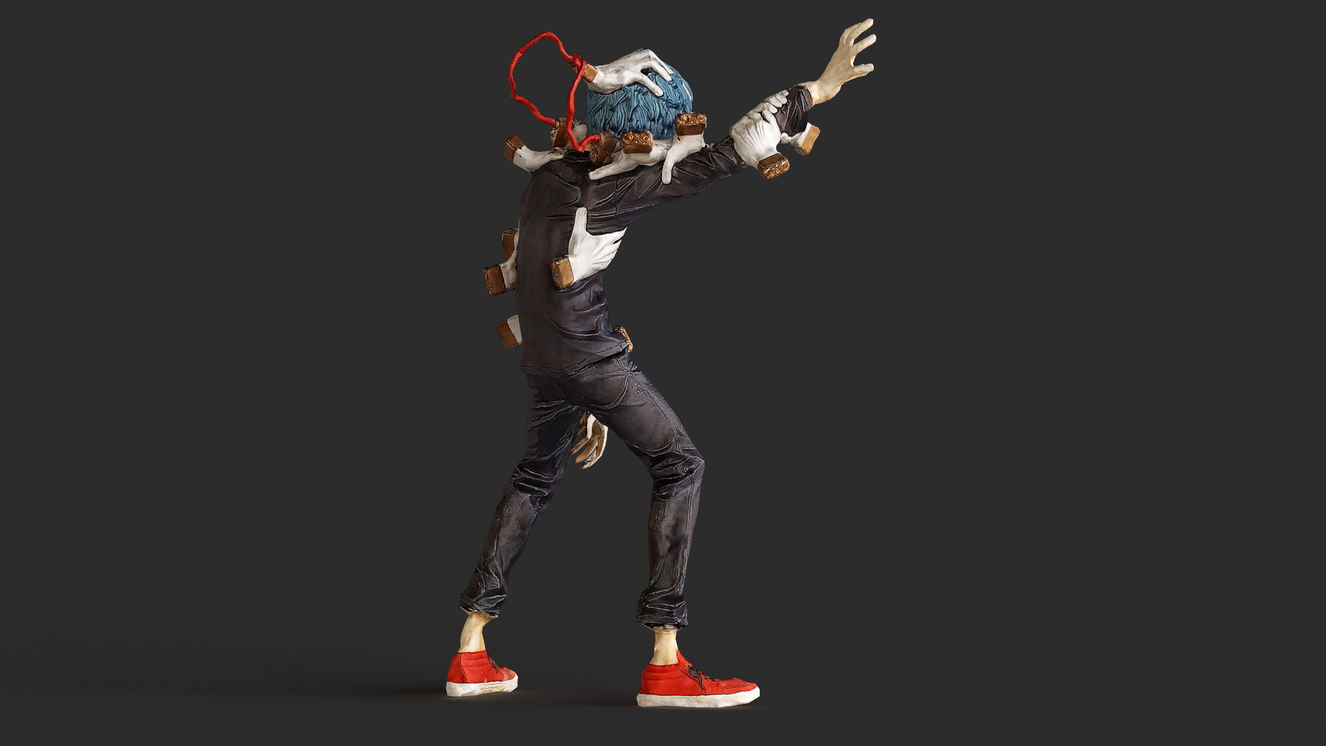 Tomura Shigaraki My Hero Academia Low-poly 3D model_9