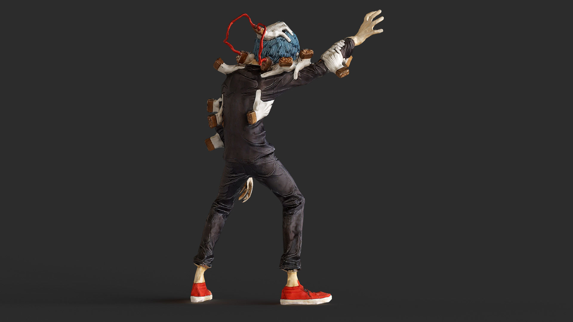 Tomura Shigaraki My Hero Academia Low-poly 3D model_8
