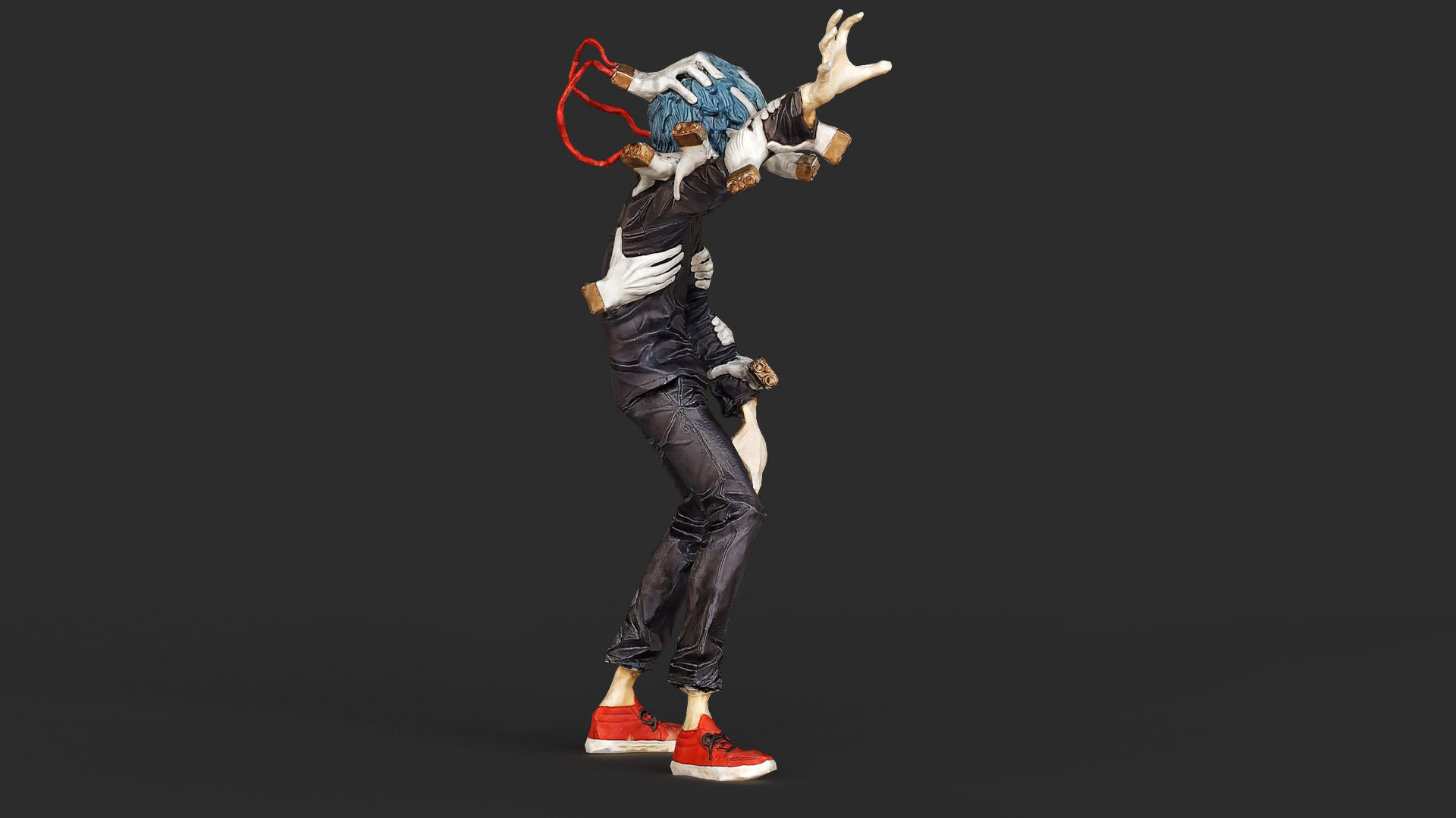 Tomura Shigaraki My Hero Academia Low-poly 3D model_14
