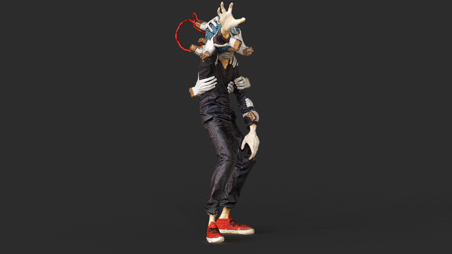Tomura Shigaraki My Hero Academia Low-poly 3D model_16