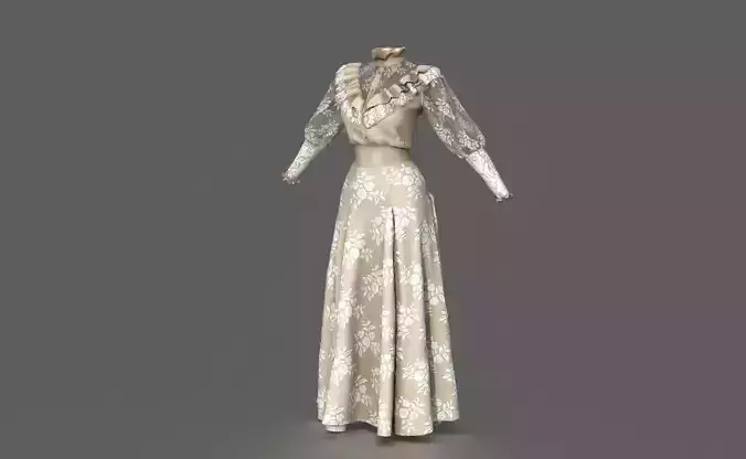 TEA DRESS 3D model