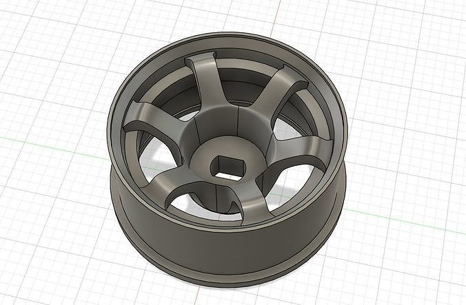 TE37 style 20mm Mini-Z wheels Offset 2-4mm 1to28 1to24 scale 3D print model