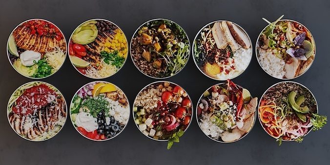 Bowls food buffet 3D model 4