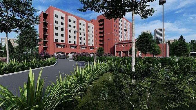 Residential Building 3D model