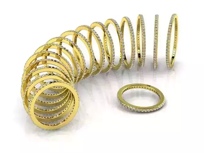 Jewelry Bands 1 0 mm ALL SIZES 3D print model