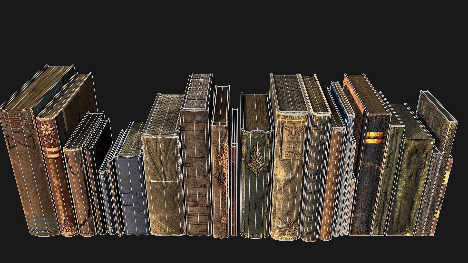 Book  Collective Low-poly 3D model_11